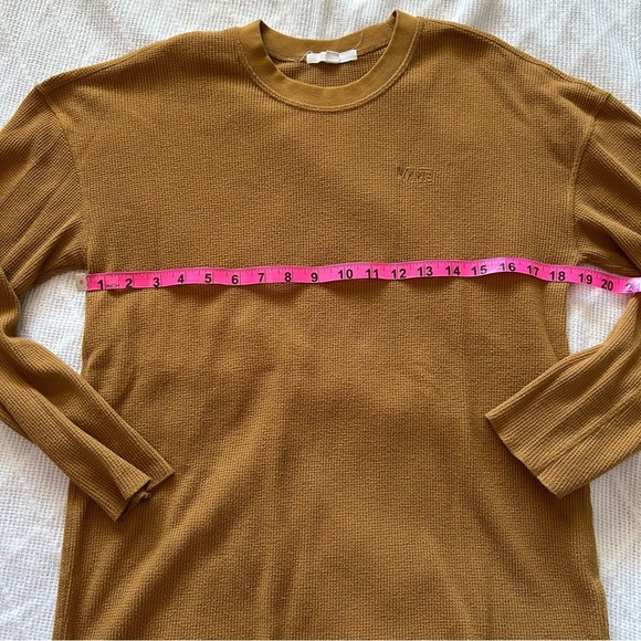 Vans XS Waffle Knit Long Sleeve‎ Top Shirt Brown Skater Casual - Picture 6 of 8